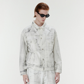 PilotDragon做脏感设计宽松牛仔外套男女秋冬潮美式 做旧休闲上衣