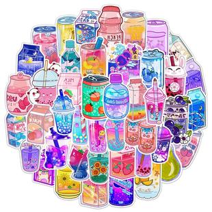50PCS Cute Drink Aesthetic Stickers Cartoon Decal Scrapbook