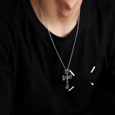 Necklace Men's long cross sweater chain accessories项链男