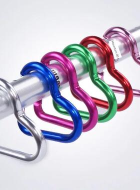 1 Pcs Heart-shaped Aluminum Carabiner Key Chain Clip Outdoor