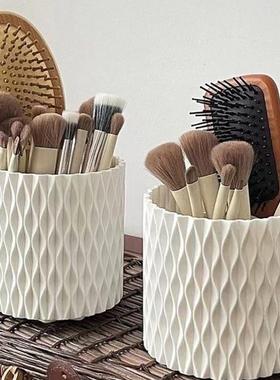 Rotate makeup brush organizer.Desktop storage box Multifunct