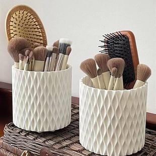 Rotate makeup brush organizer.Desktop storage box Multifunct