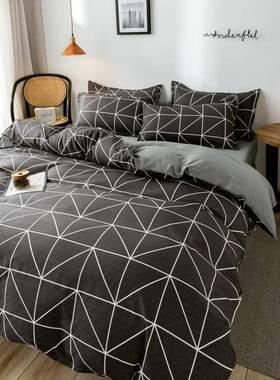 4pc bedsheet set flat sheet student bed cover single/double