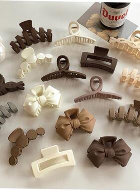 发夹Hot Sale Solid Color Claw Clip Large Barrette Crab Hair1