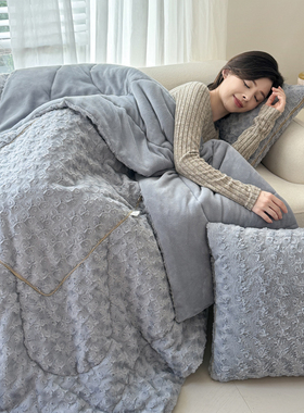 牛奶绒 加厚折叠被子抱枕两用二合一车用午睡枕头被沙发客厅靠枕