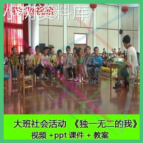 幼儿园优质课公开课大班社会活动《不一样的我》视频 教案 课件.