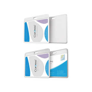 CARDRESS卡德仕高档卡套证件套G1工作牌胸牌夹扣证件挂扣工作牌夹子胸卡上岗证车间员工证夹扣横版商务透明款