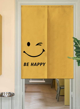 ins风布门帘家用装饰挂帘厨房卫生间遮挡帘日式隔断帘半帘短布帘