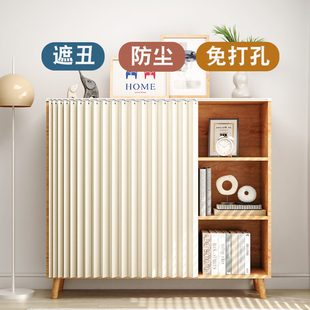 架衣柜防尘帘布帘子折叠 柜子杂物遮丑帘门帘厨房橱柜遮挡帘拉帘鞋