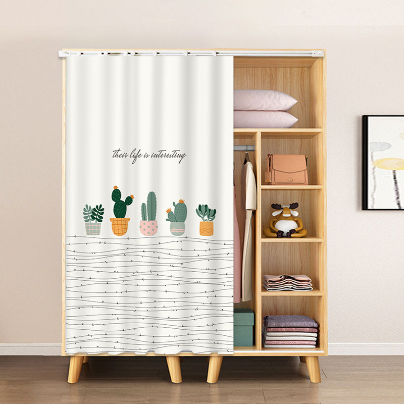 衣柜门帘开放式衣帽间防尘帘