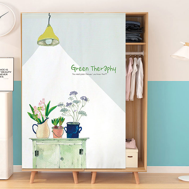 无门橱柜遮挡帘魔术防尘置物架