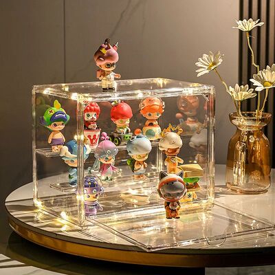 Clear Display Box for Fingures Clear Acrylic Foldable Toy Di