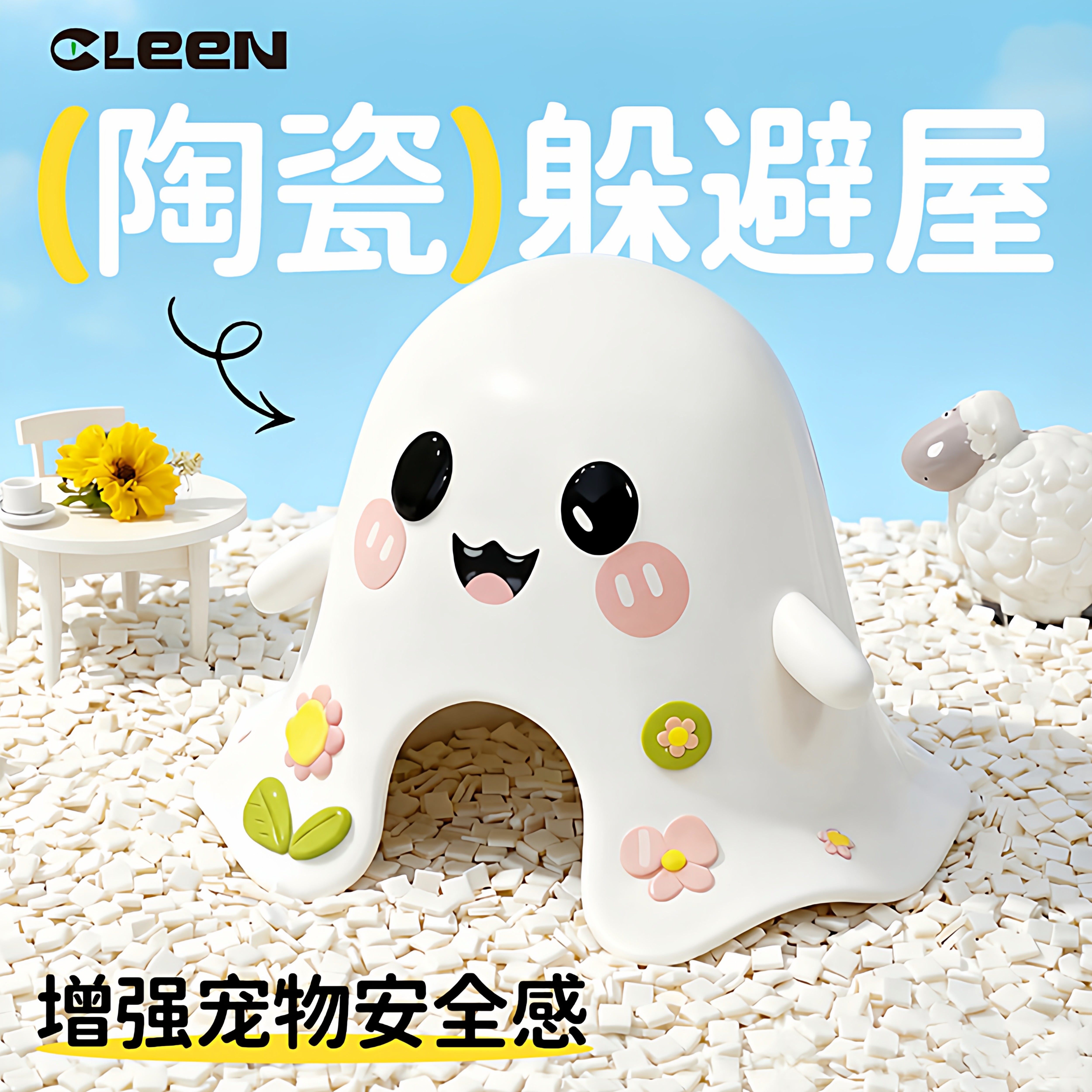 其麟爬宠躲避蛇守宫蜥蜴躲避卡通躲避窝可爱风造景躲避爬宠水盆