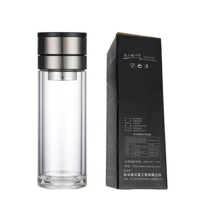 惠尔雅二代双层玻璃杯400ml/个