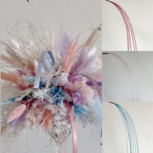 装饰仿真金丝草烟花树商场橱窗造景道具氛围布置芦苇粉黛孔雀草