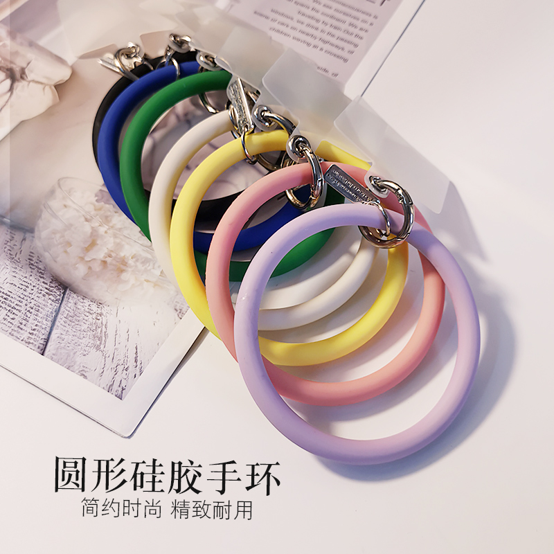 手机挂绳液态硅胶圆形腕带环扣