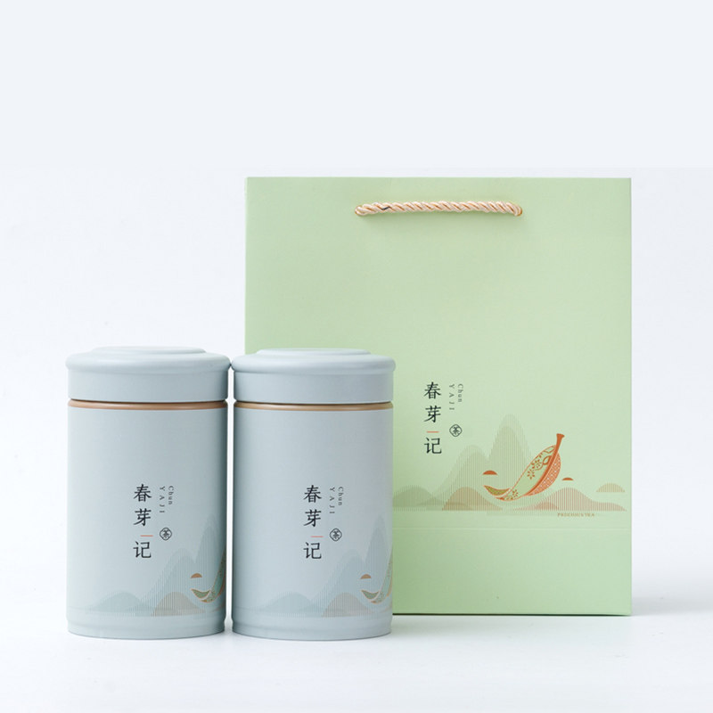 通用茶叶罐密封防潮二两半防潮密封小铁罐绿茶龙井白茶圆罐子便携