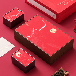 茶叶摆泡空礼盒岩茶礼盒空盒肉桂泡袋红茶包装盒礼盒装空盒定制