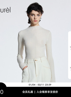 【绵羊毛】Laurel劳芮新款羊毛绒半高领针织衫LWD365M045DX