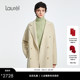 Laurel劳芮新款 绵羊毛 米色绵羊毛双排扣大衣女LWD353D03300