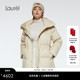 丝驼绒连帽羽绒服LWD364L03800 新款 白鹅绒 Laurel劳芮新款