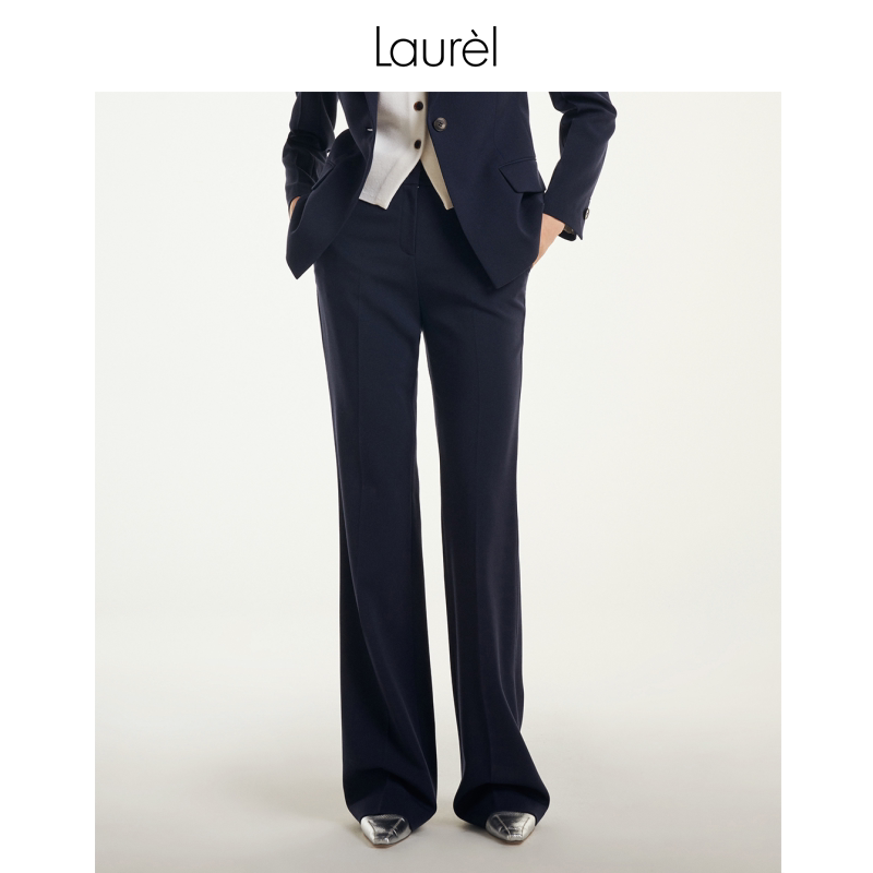 【轻薄绵羊毛】Laurel劳芮新款高腰微喇西裤女LWL351K00500