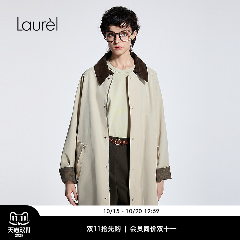 Laurel劳芮25秋新款巴恩风拼接双面穿夹克LWD363W01700