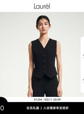 【进口醋酸】明星同款Laurel劳芮新款复古收腰马甲女LWL352B02000