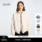棒球领宽松短款 Laurel劳芮新款 羽绒服LWD364L05700 白鹅绒