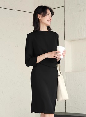 【进口三醋酸】Laurel劳芮淡人收腰显瘦气质连衣裙女LWD323Y60100