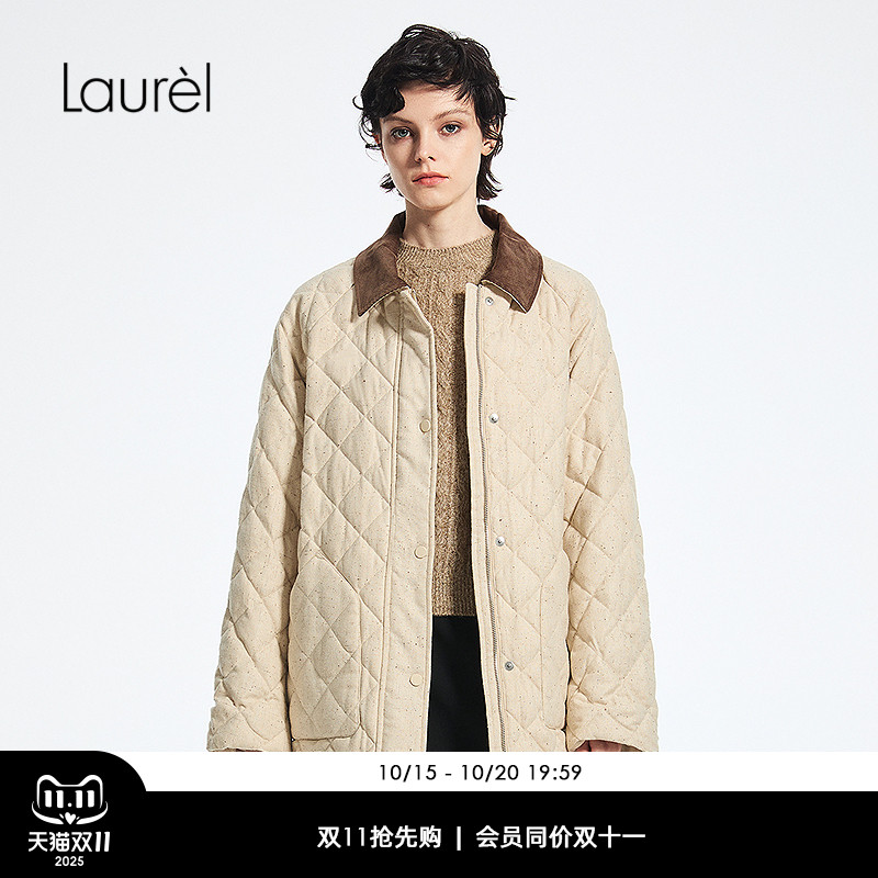 【白鹅绒】Laurel劳芮秋冬新款巴恩风彩点羽绒服女LWD364L00900
