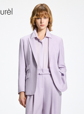 【22mm真丝呼吸绉】Laurel劳芮26春新款紫藤宽松衬衫LWL371C01000