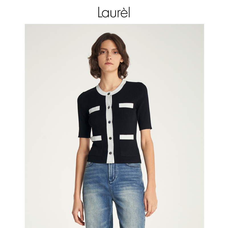 LAUREL时尚单排扣针织衫