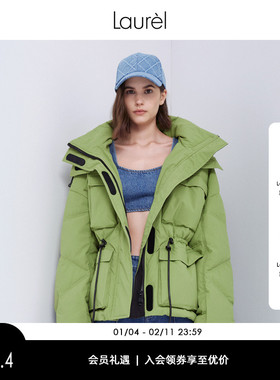 【白鹅绒】Laurel劳芮秋冬工装风简约派克羽绒服女LWL334L01400