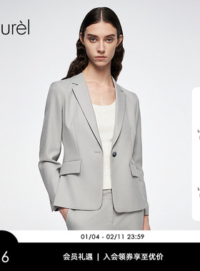 【温控丝光羊毛料】Laurel劳芮新款立裁收腰西装LWL363T01700