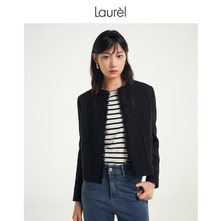 三粒扣花呢小香外套女LWL351W00100 Laurel劳芮新款