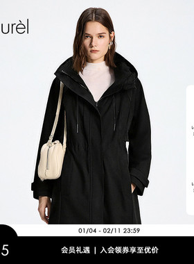 【白鹅绒】Laurel劳芮新款工装风连帽抽绳羽绒服LWD354L105DX