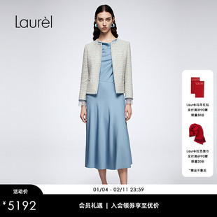 【19MM桑蚕丝】Laurel劳芮新款伯爵荡领连衣裙霓彩风LWL363Y04300