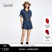 LWD371K01800 游牧风连体裤 舒爽莱赛尔牛仔 Laurel劳芮26春新款