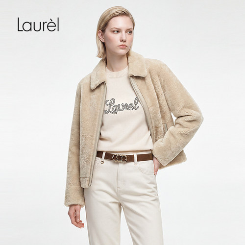 【山羊绒】Laurel劳芮26秋新款马术风廓形云感羊绒衫LWL374M04600