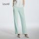 LWL351K09200 淡人折纸直筒裤 三醋酯纤维 Laurel劳芮25春秋新款