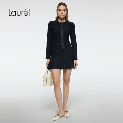 【锦纶】Laurel劳芮25秋新款小香风长袖连衣裙LWD363M01800