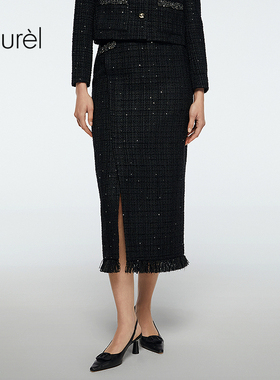 Laurel劳芮新款小香风花呢半裙女LWD363Q00700