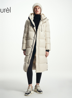 Laurel劳芮新款长款连帽面包羽绒服LWD353L01300