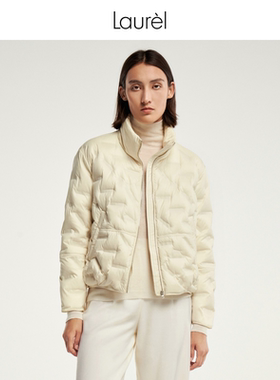 【白鹅绒】Laurel劳芮 新款奶油黄气质零感羽绒服女LWL344L01800
