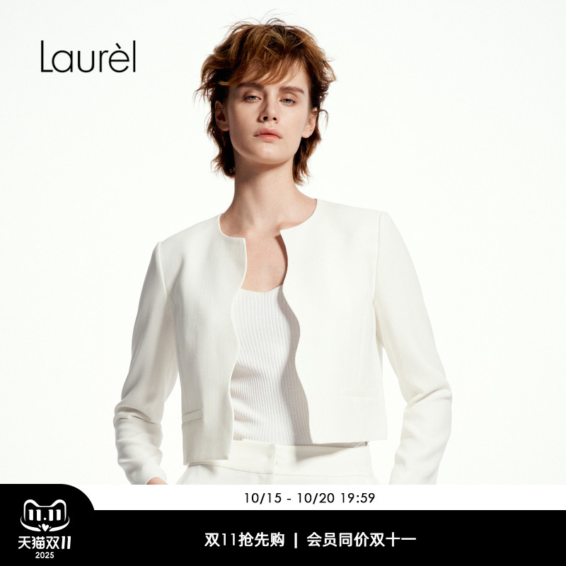 【三醋酯】Laurel劳芮25春秋新三醋酸淡人波浪边西服LWD361T00700