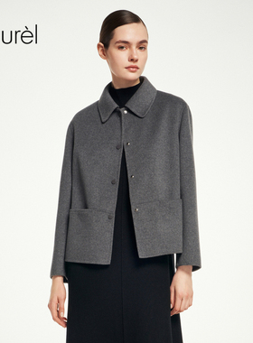 【绵羊毛】Laurel劳芮新款绢丝羊毛短款大衣女LWL353D02100