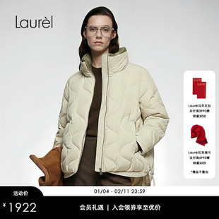 【白鹅绒】Laurel劳芮新款波浪形立领短款羽绒服LWD346L00200