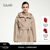 Laurel劳芮羊绒羽绒两件式 780g原色羊绒 双层大衣LWL353D03700
