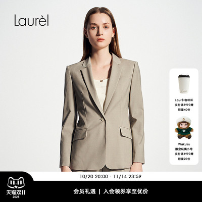 【绵羊毛】Laurel劳芮新羊毛miu系修身一粒扣西装女LWD346T61300